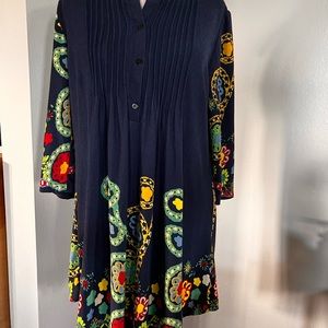 Reborn women’s large tunic dress pullover color navy blue